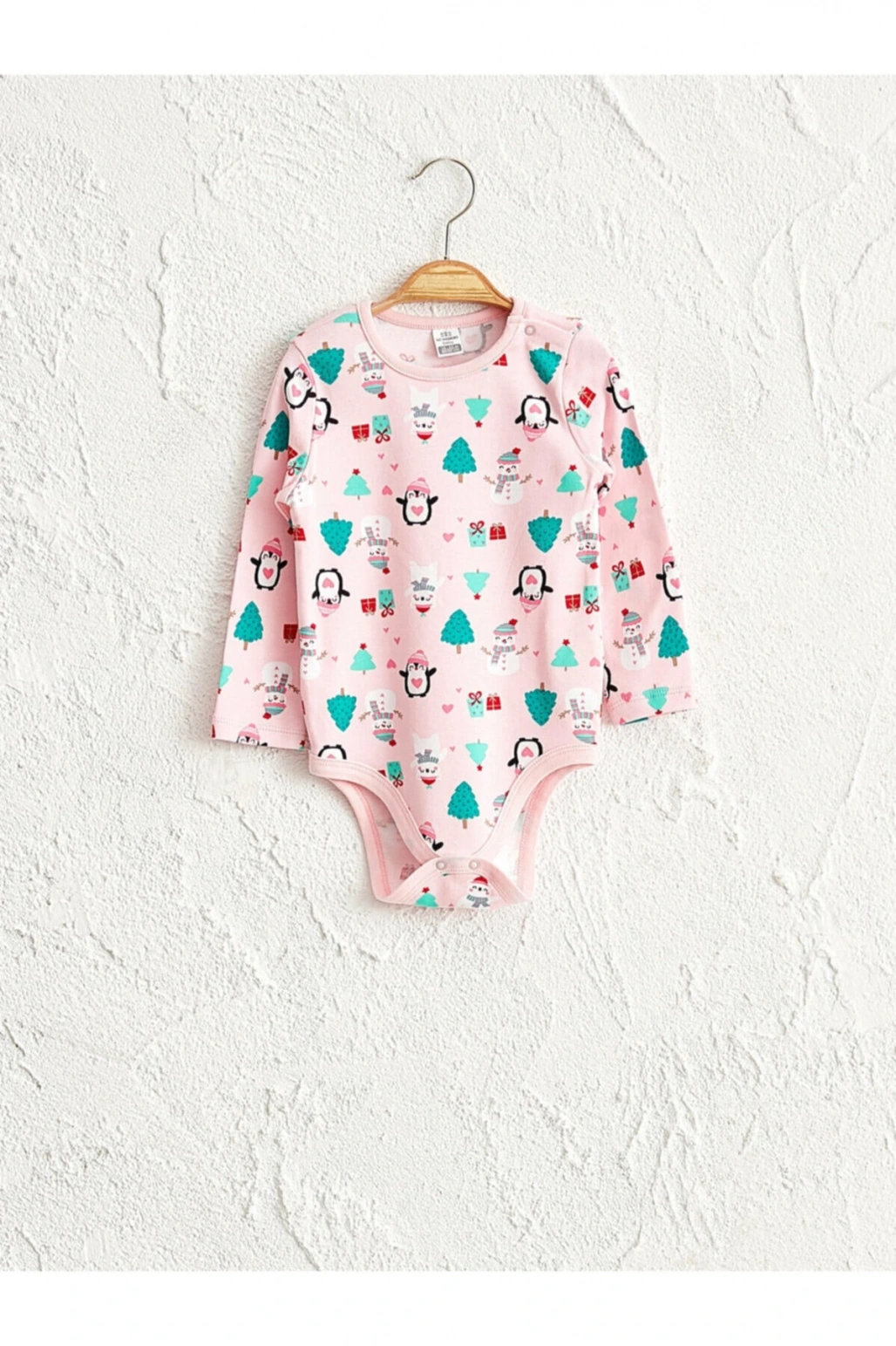 Kız Bebek Pembe Gri Body