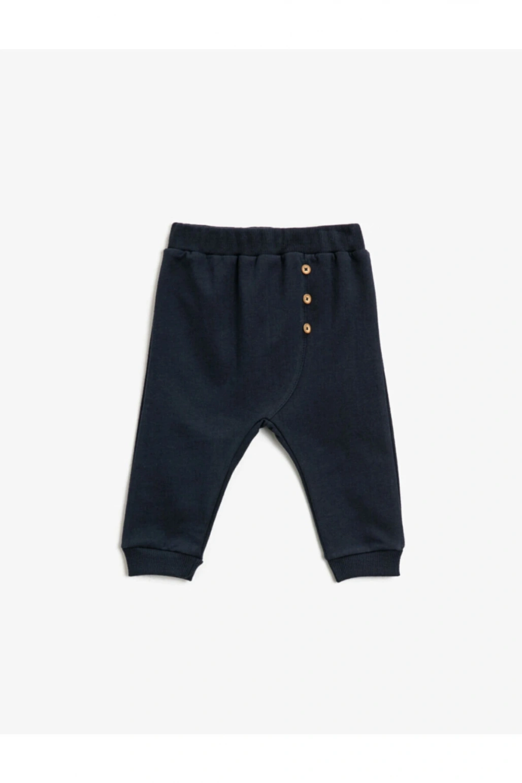 Kız Çocuk Lacivert Pamuklu Dügmeli Normal Bel Esofman Altı