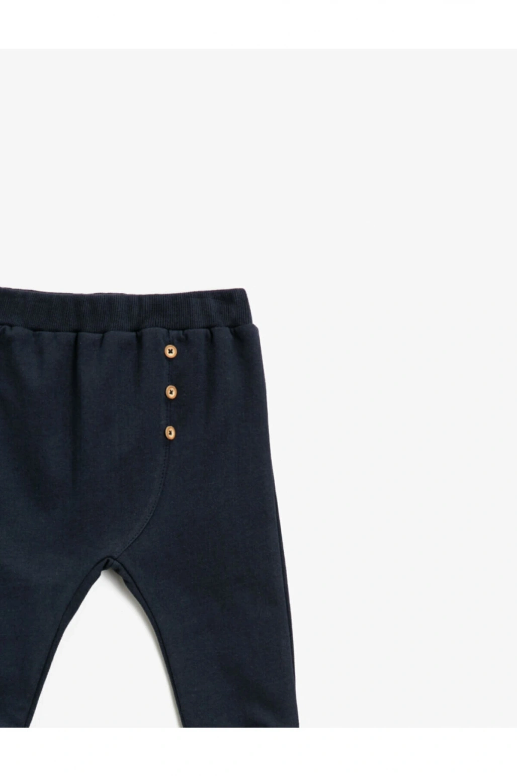Kız Çocuk Lacivert Pamuklu Dügmeli Normal Bel Esofman Altı