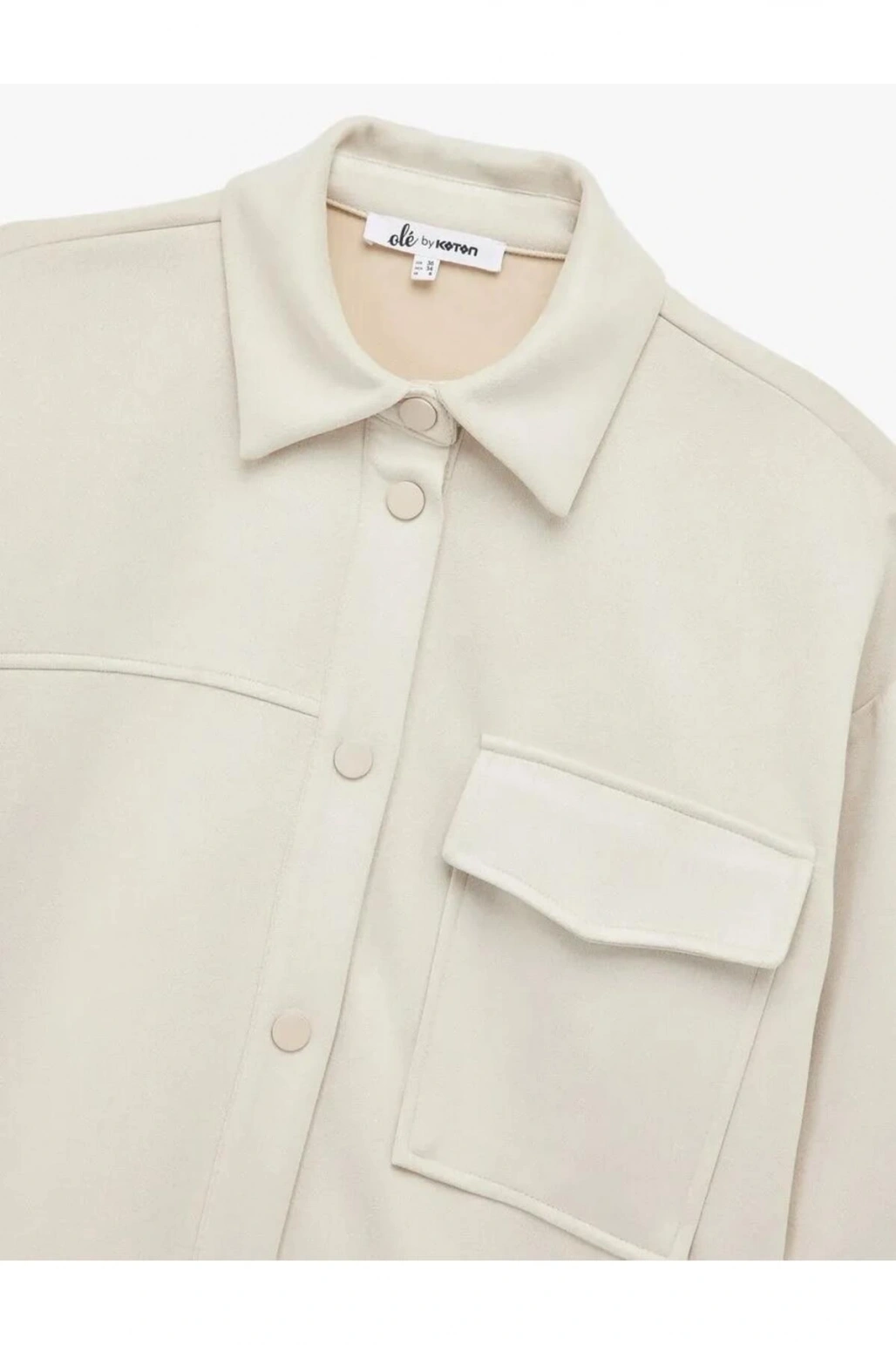 kol boyu Yeni Sezon Klasik Yaka Uzun Kollu Cep Detaylı Oversize Düğmeli Gömlek Ceket