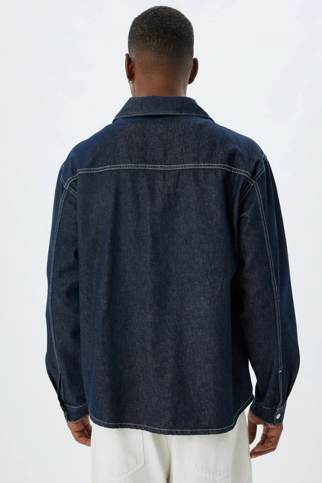 Kot Gömlek Ceket Oversize Cep Detaylı Pamuklu