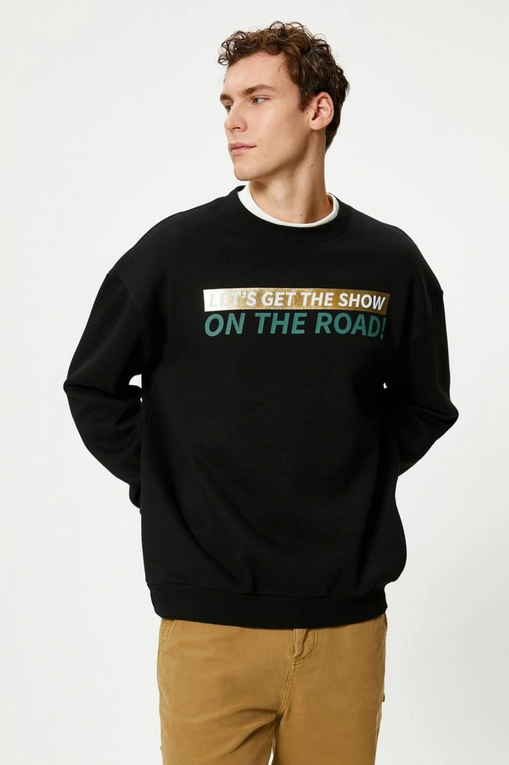 Koton 4wam70394mk Erkek Sweat Siyah