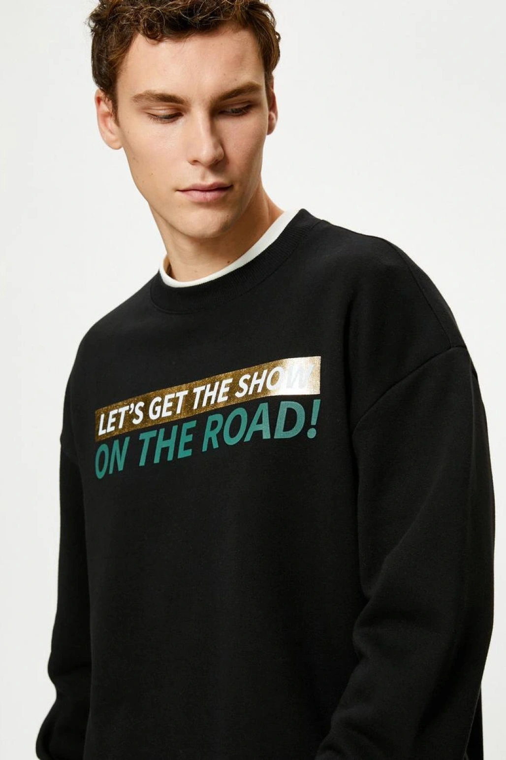 Koton 4wam70394mk Erkek Sweat Siyah