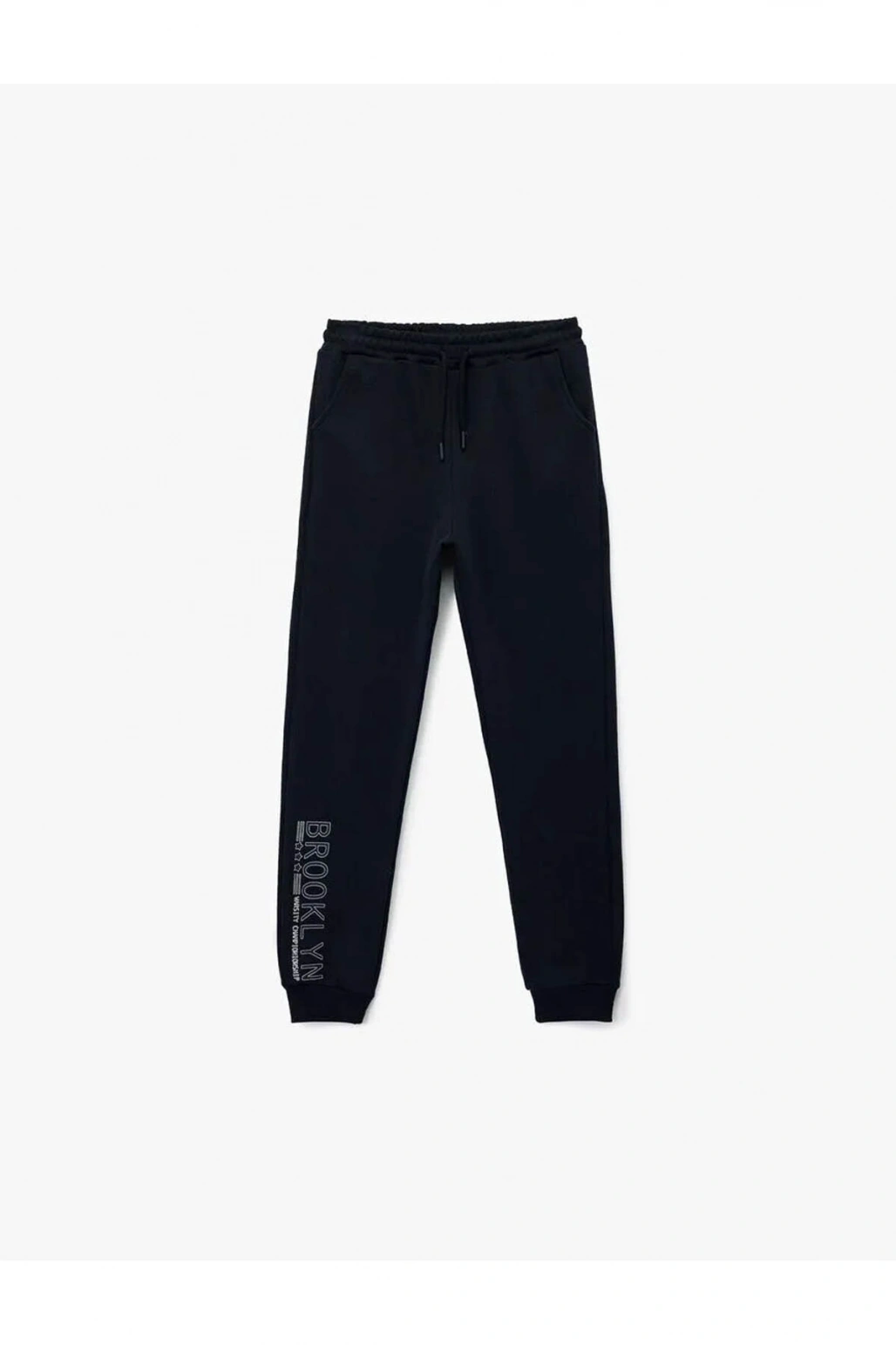 Koton Beli lastikli Baskı Detaylı Cepli Jogger Lacivert Erkek Çocuk Eşofman Altı