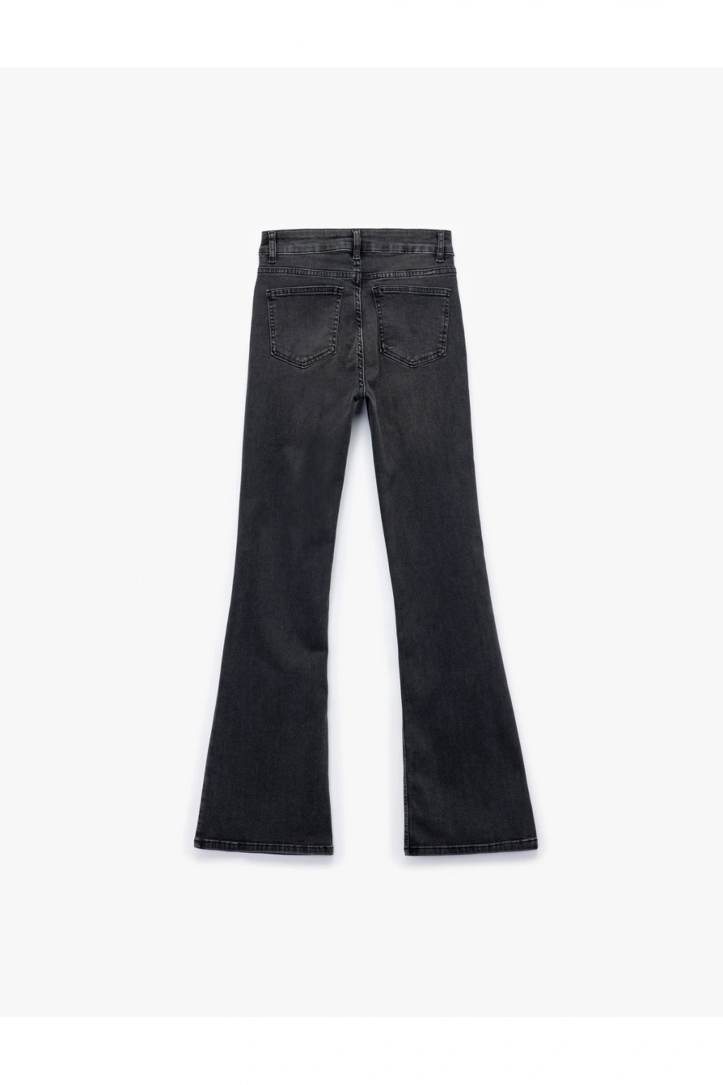 Koton Dar Kesim Düğmeli Pamuklu İspanyol Paça Jean Pantolon - Flare Jeans