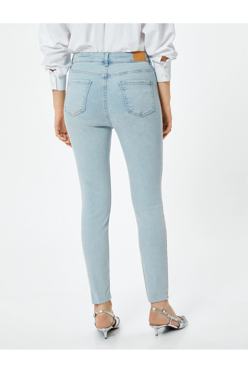 Koton Dar Kesim Yüksek Bel Kot Pantolon Esnek Cepli Pamuklu - Carmen Skinny Jeans