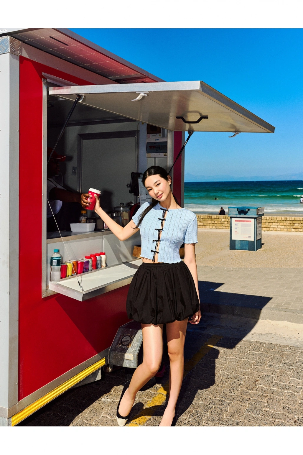 Koton Pamuklu Beli Lastikli Oversize Balon Mini Etek