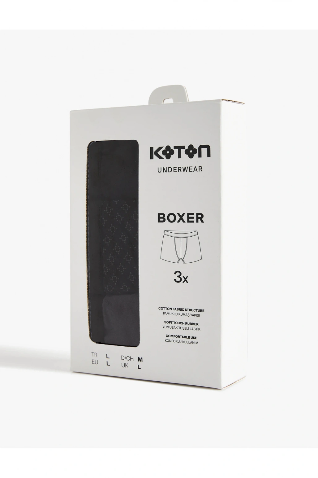 Koton Pamuklu Regular Fit 3lü Boxer Seti