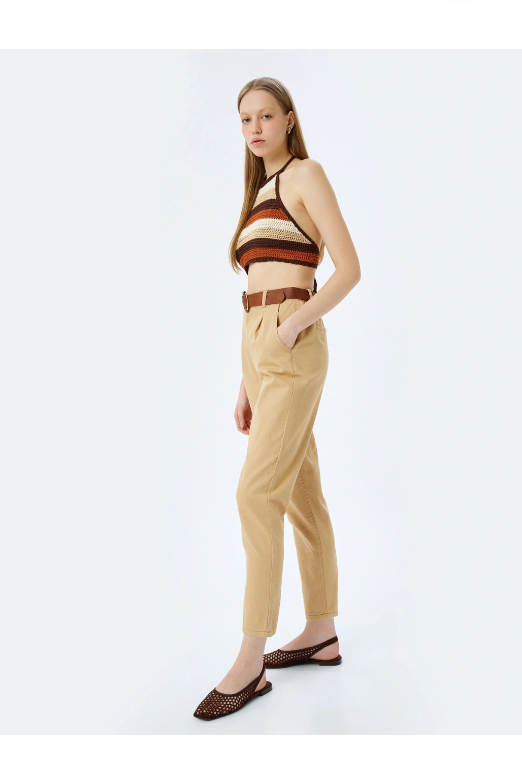 Koton Rahat Kesim Pamuklu Chino Pantolon