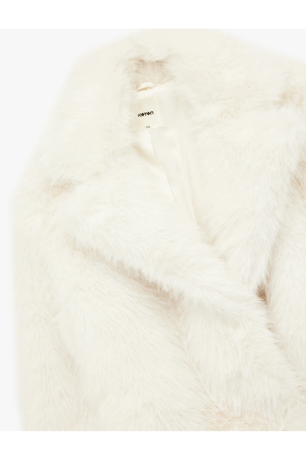 Koton Suni Kürk Mont Kısa Kruvaze Uzun Kollu