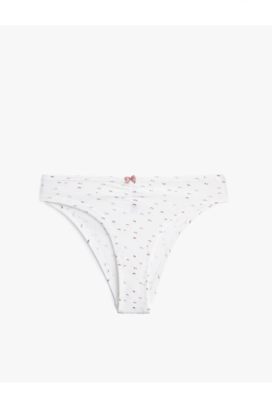 Kurdele Detaylı Rahat Kalıp Pamuklu Desenli Brazilian Külot (AW 25)