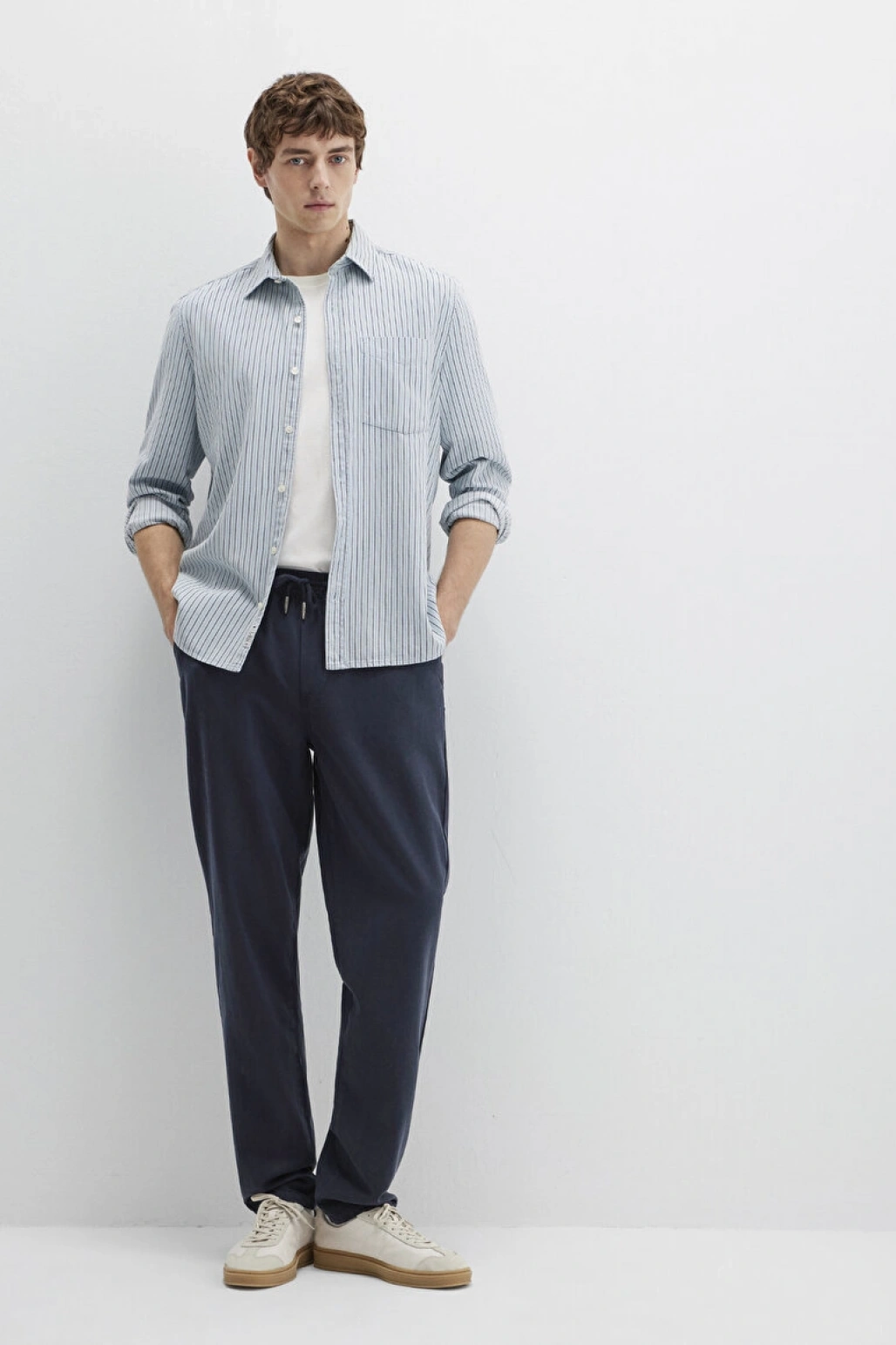 Lacivert Jogger Pantolon Regular StraightNormal BelDüz Paça