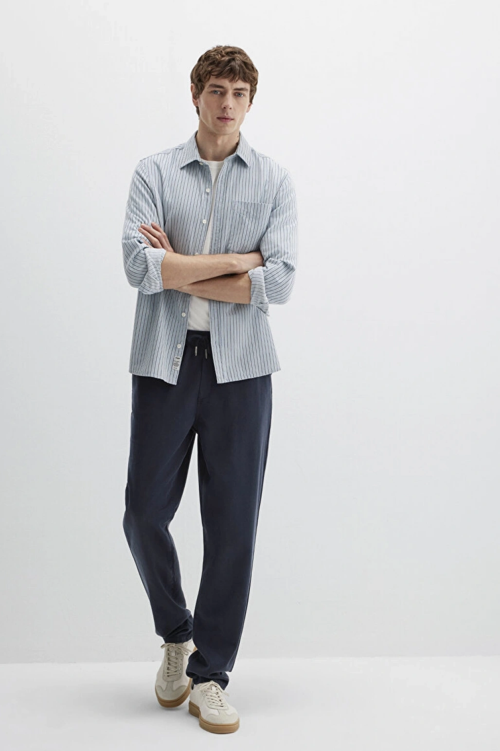 Lacivert Jogger Pantolon Regular StraightNormal BelDüz Paça