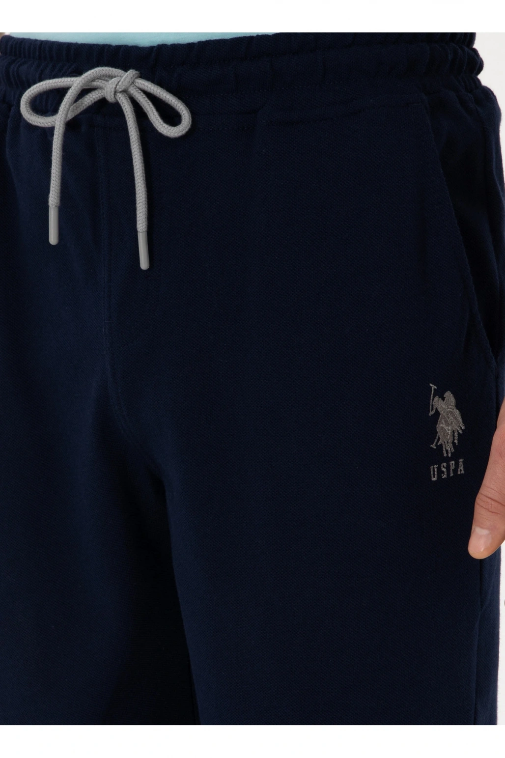 Lacivert Lastikli Bel Regular Fit Erkek Sweat Şort MARKO