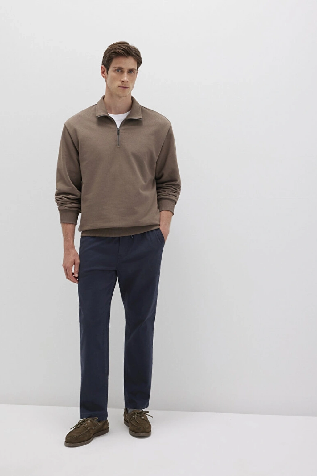 Lacivert Pantolon Slim StraightNormal BelDüz Paça