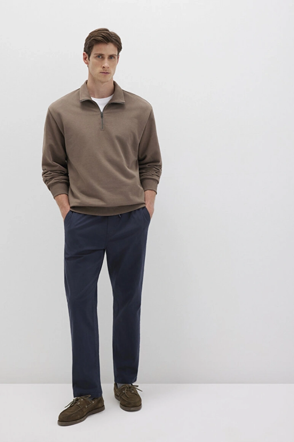 Lacivert Pantolon Slim StraightNormal BelDüz Paça