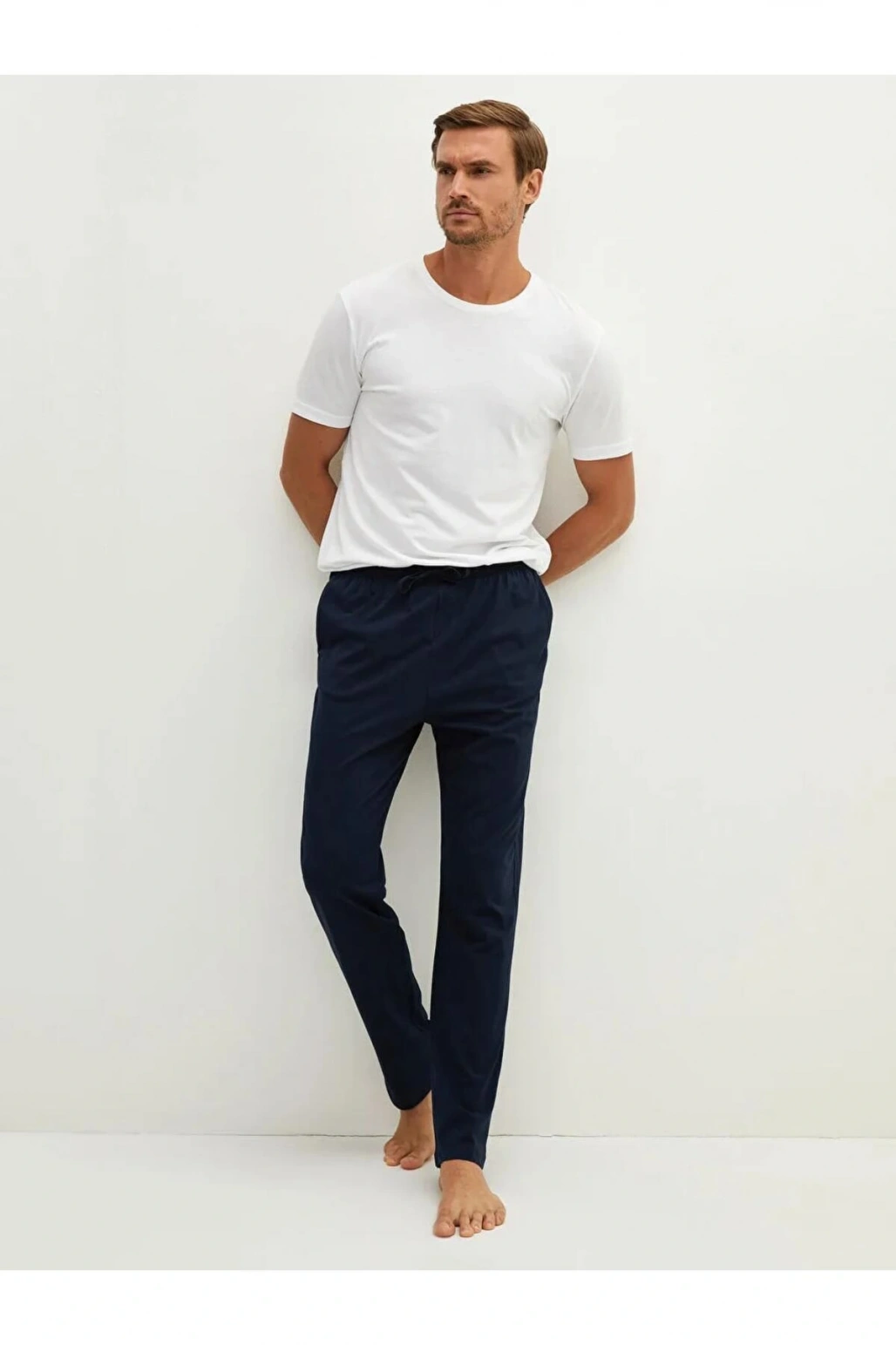 Lacivert Standart Kalıp Erkek Pijama Alt