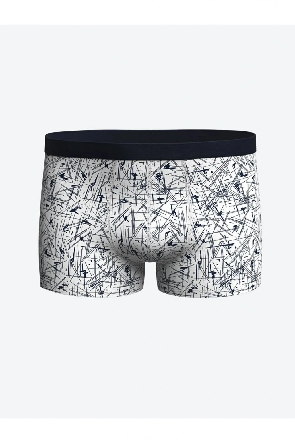 Lacivert Standart Kalıp Pamuklu Esnek Erkek Boxer 3lü