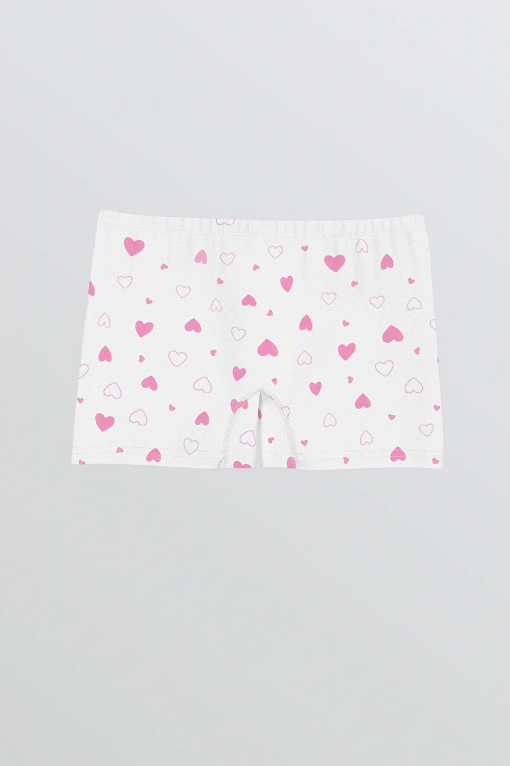 LC WAIKIKI Beyaz Kalp Baskılı Kız Çocuk Boxer 3lü