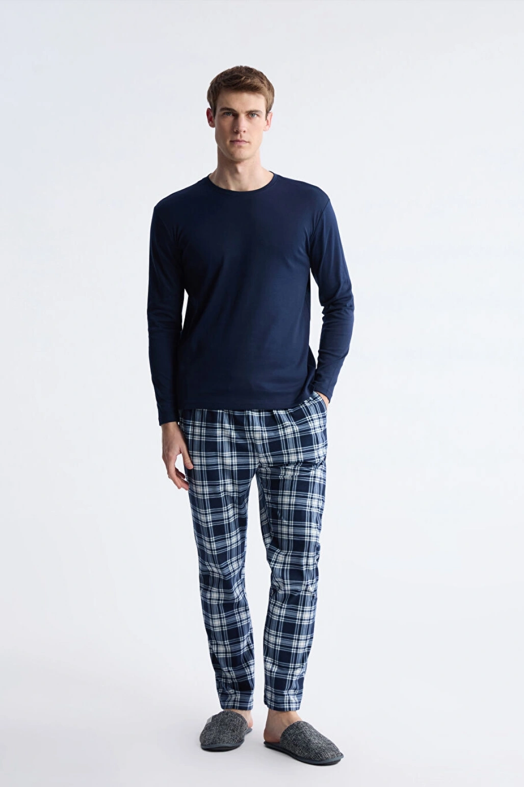 LC WAIKIKI Lacivert Standart Kalıp Erkek Pijama Takımı