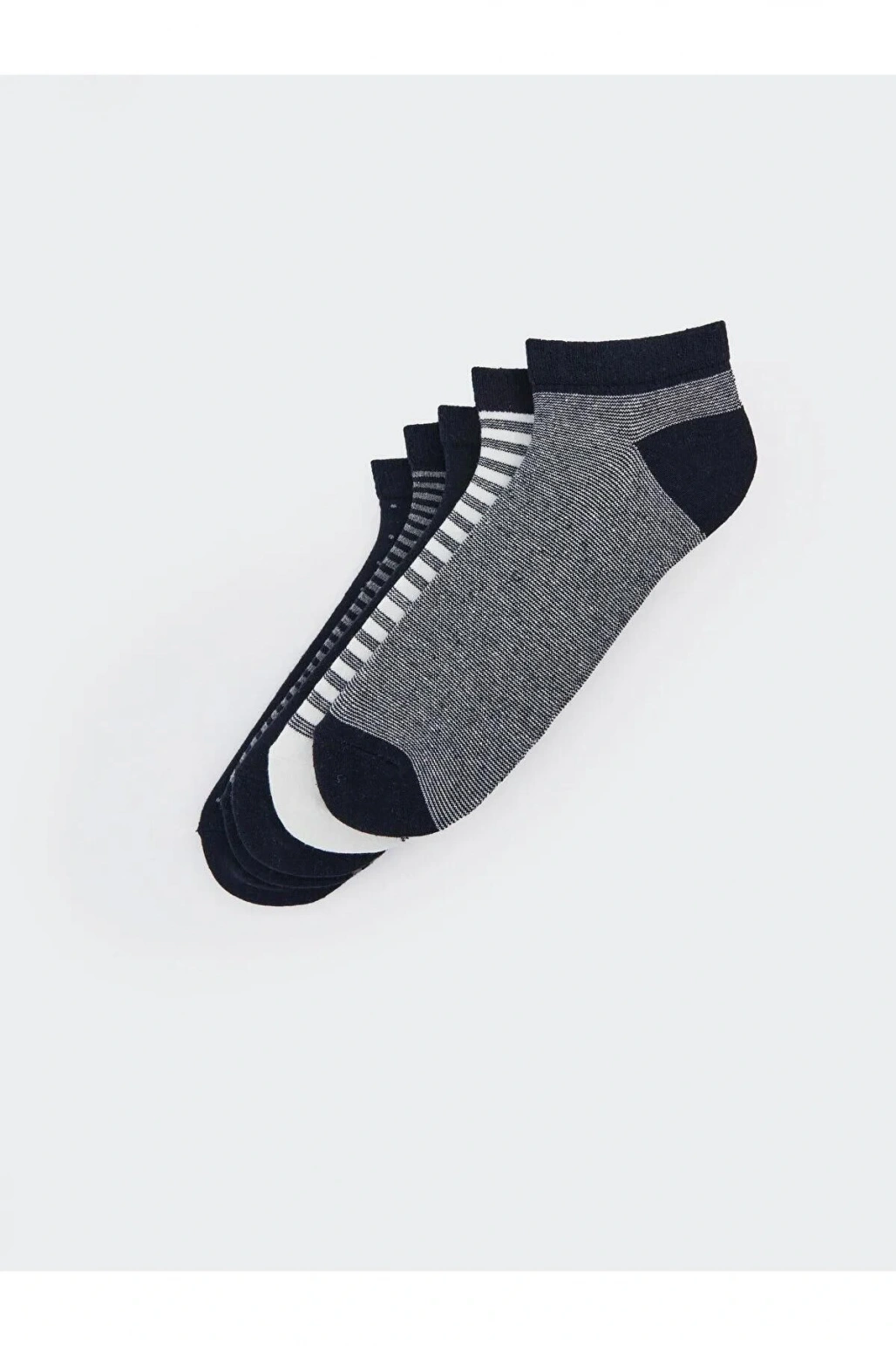 LCW ACCESSORIES Karışık Renk İpliği Boyalı Çizgili Erkek Patik Çorap 5li