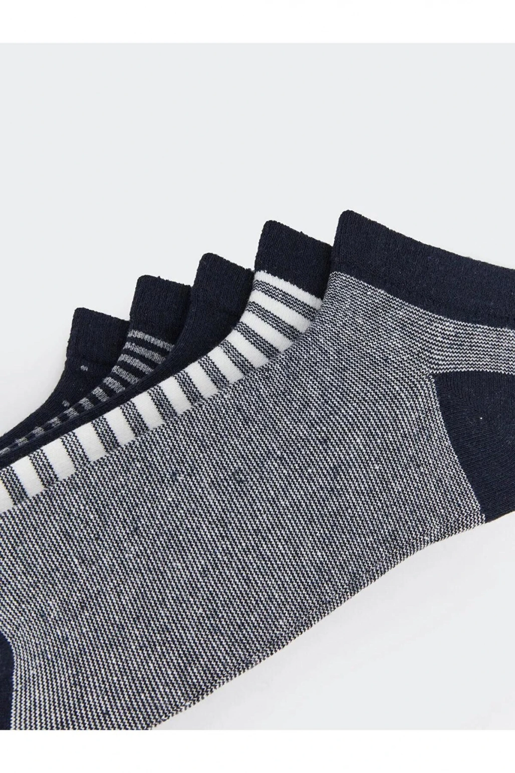 LCW ACCESSORIES Karışık Renk İpliği Boyalı Çizgili Erkek Patik Çorap 5li