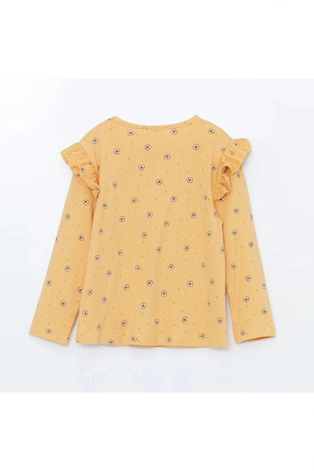 LCW baby Baskılı Bisiklet Yaka Baskılı Kız Bebek Tişört