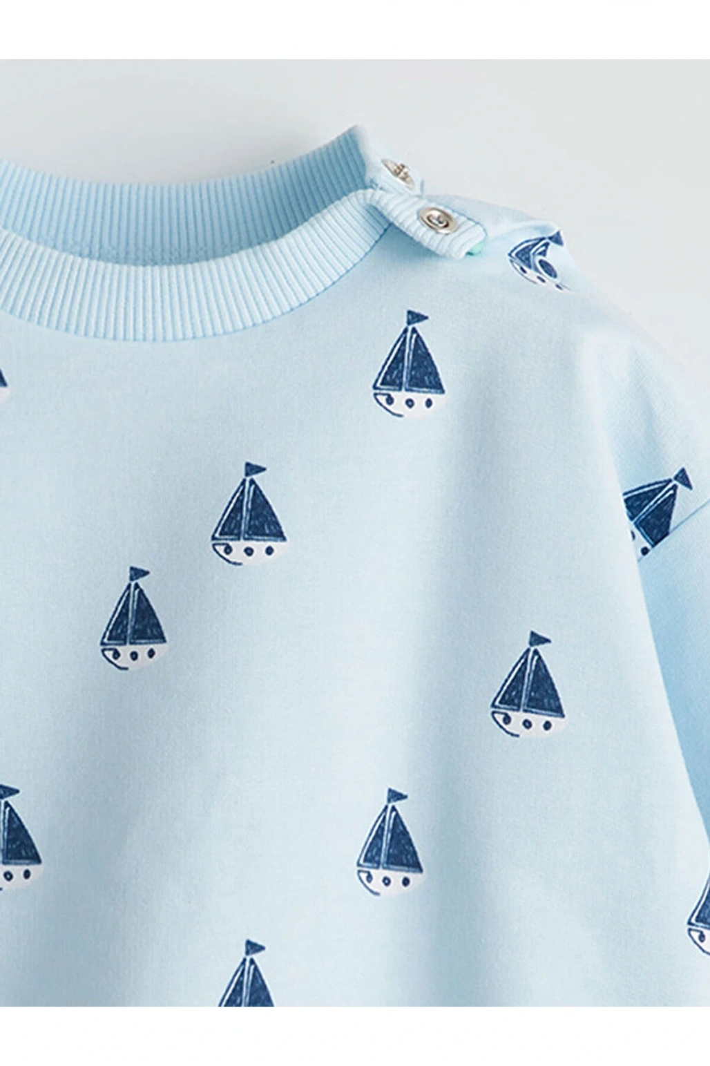 LCW baby Baskılı Erkek Bebek Sweatshirt ve Eşofman Alt 2li