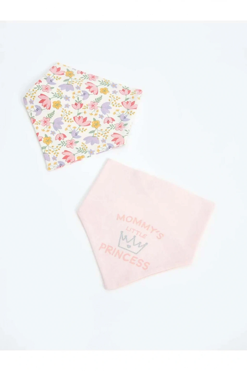 LCW baby Baskılı Kız Bebek Mama Önlüğü 2li