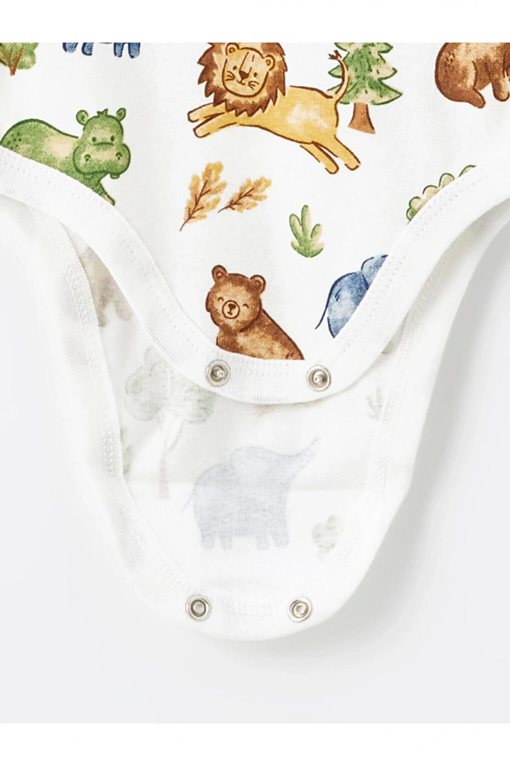 LCW baby Bej Baskılı Uzun Kollu Erkek Bebek Çıtçıtlı Body 2li