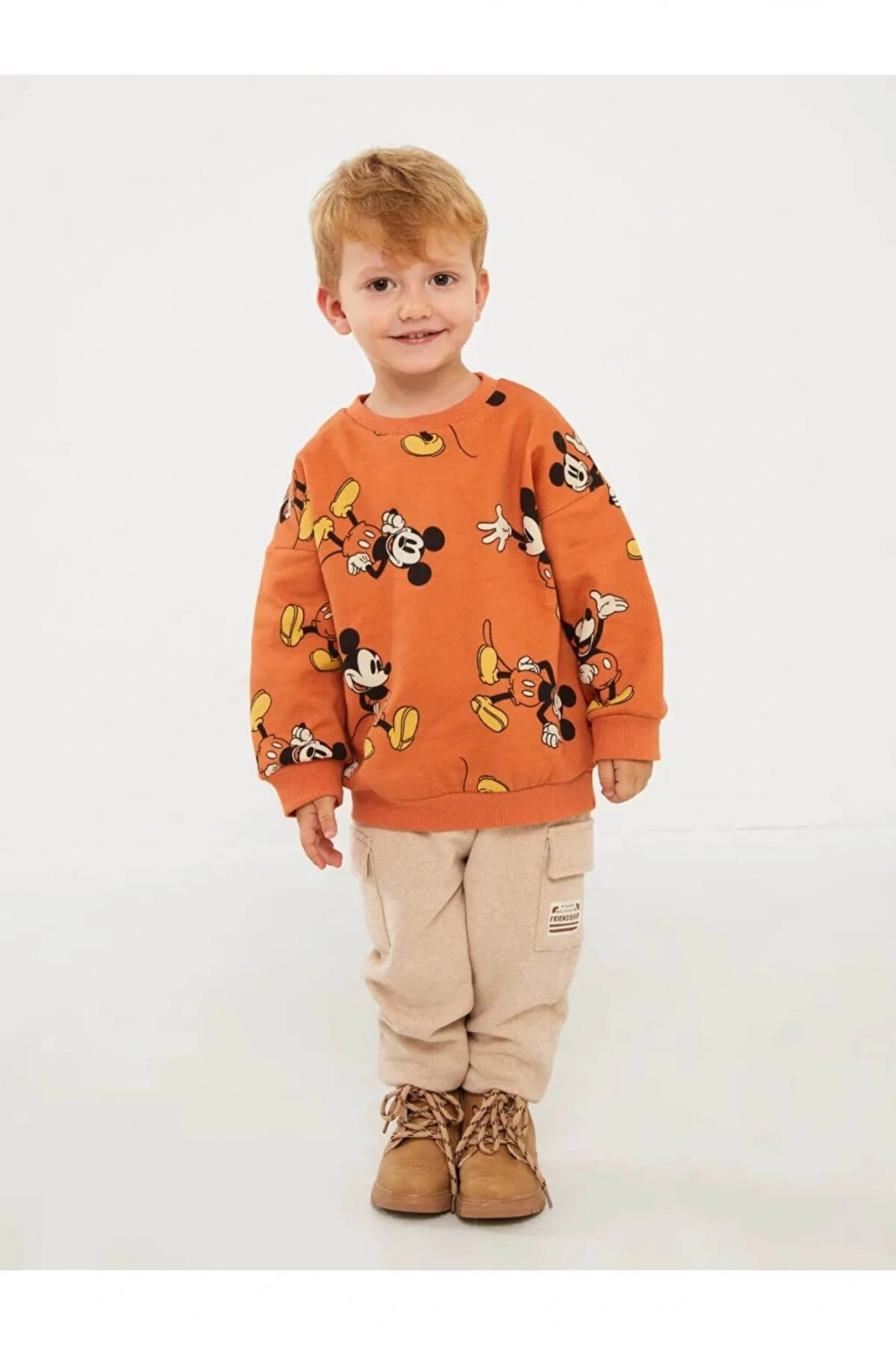 LCW baby Bej Beli Lastikli Basic Erkek Bebek Jogger Eşofman Altı