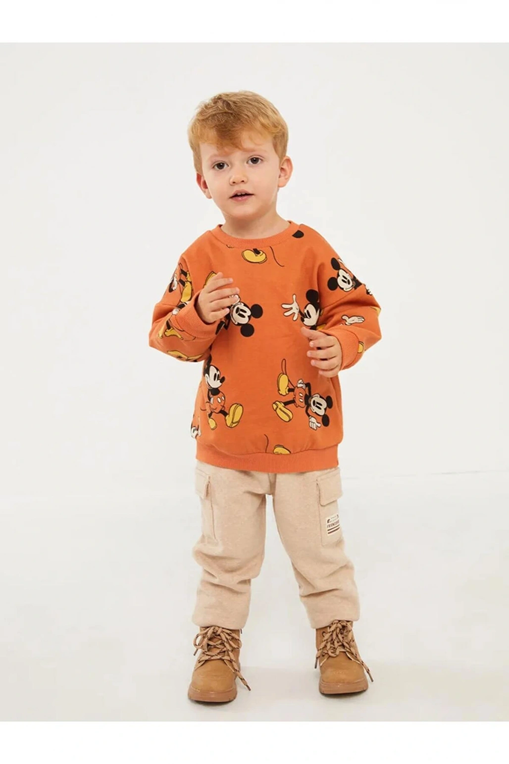 LCW baby Bej Beli Lastikli Basic Erkek Bebek Jogger Eşofman Altı