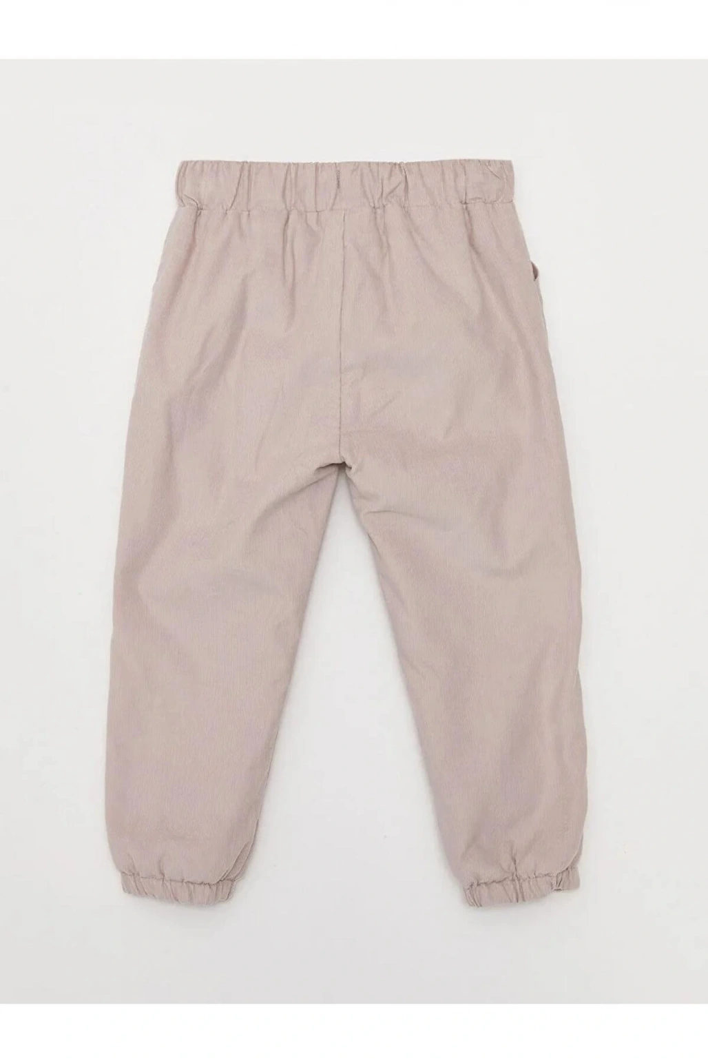 LCW baby Bej Beli Lastikli Basic Kız Bebek Jogger Pantolon