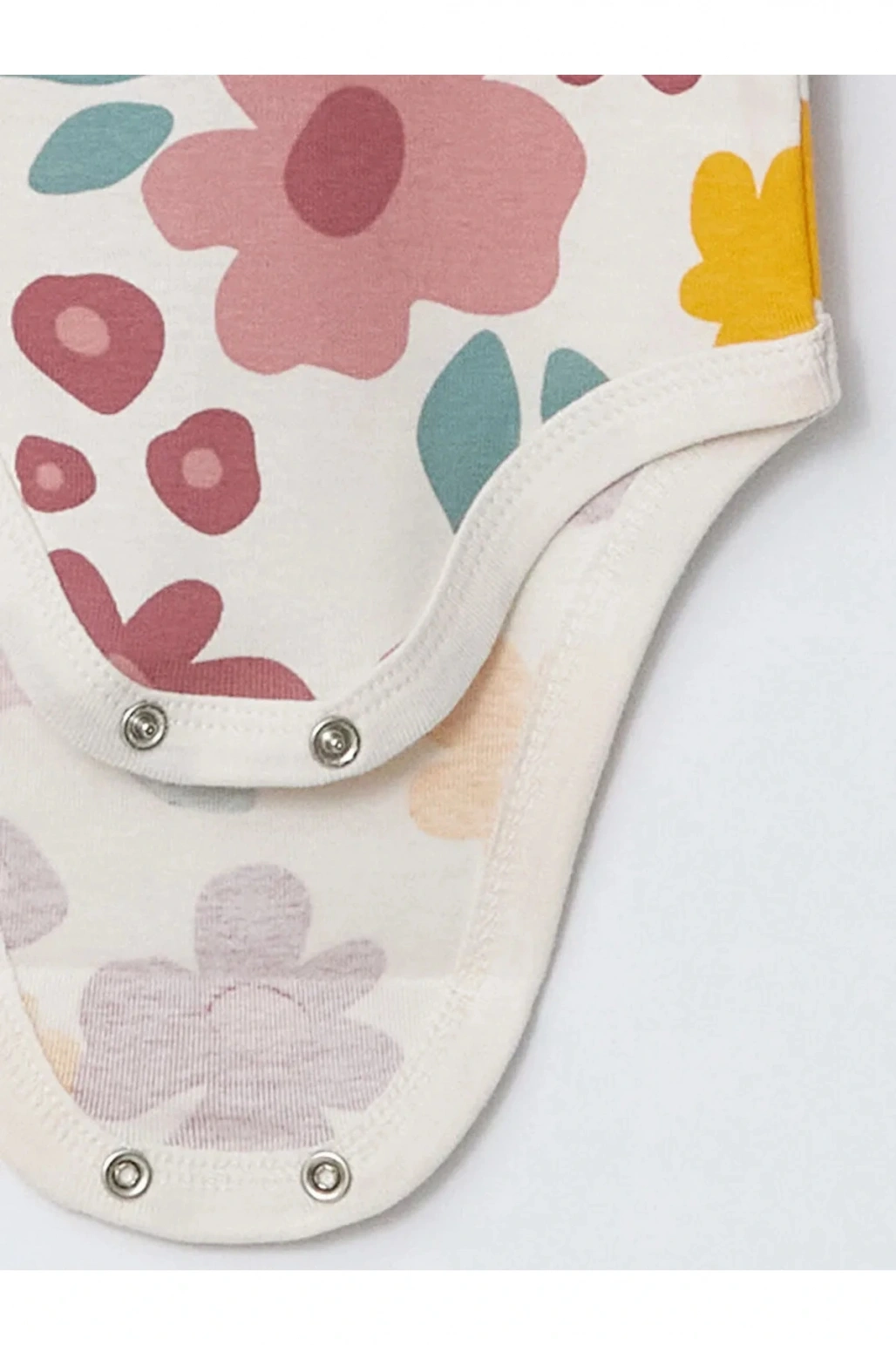 LCW baby Bej Bisiklet Yaka Kız Bebek Çıtçıtlı Body 3lü