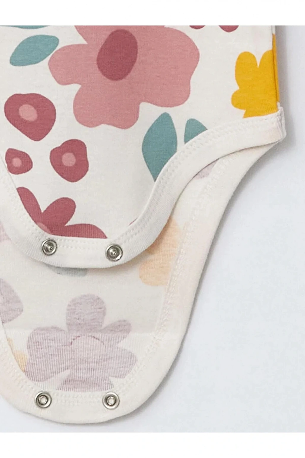 LCW baby Bej Bisiklet Yaka Kız Bebek Çıtçıtlı Body 3lü