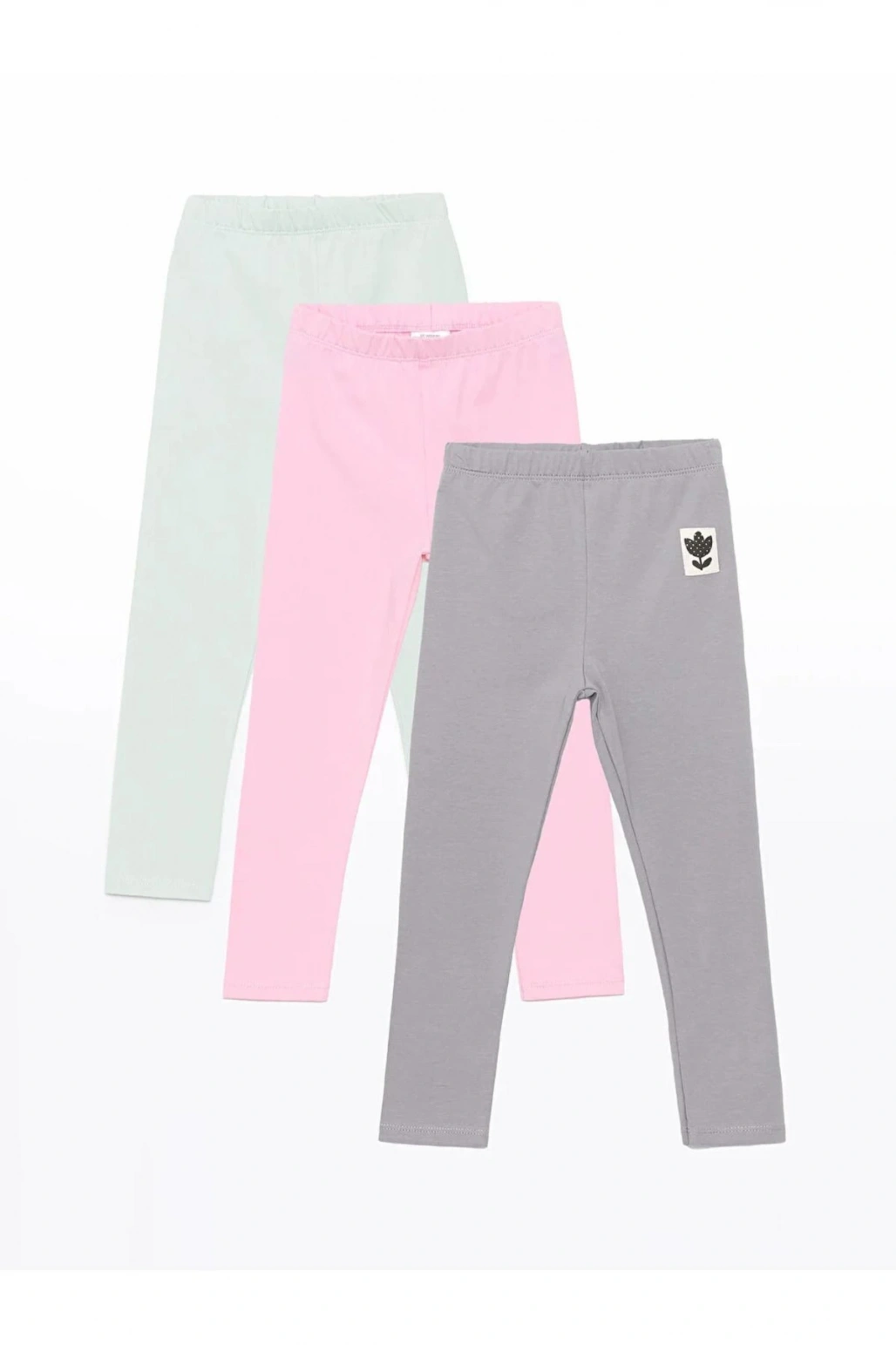 LCW baby Beli Lastikli Basic Kız Bebek Tayt 3lü