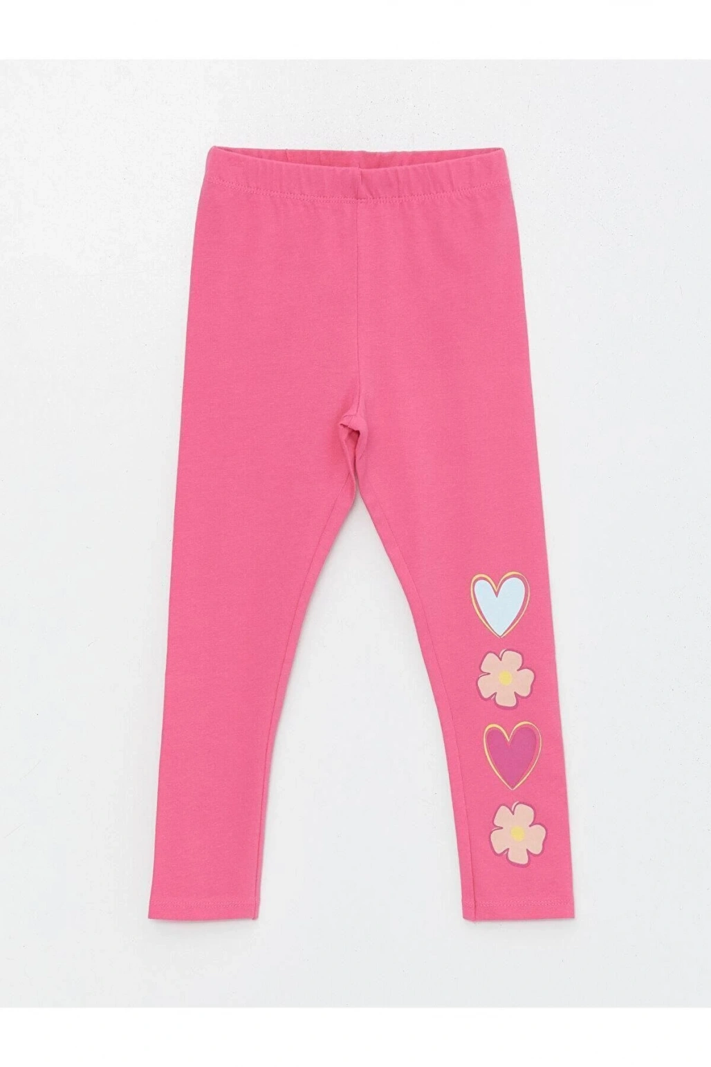 LCW baby Beli Lastikli Baskılı Kız Bebek Tayt