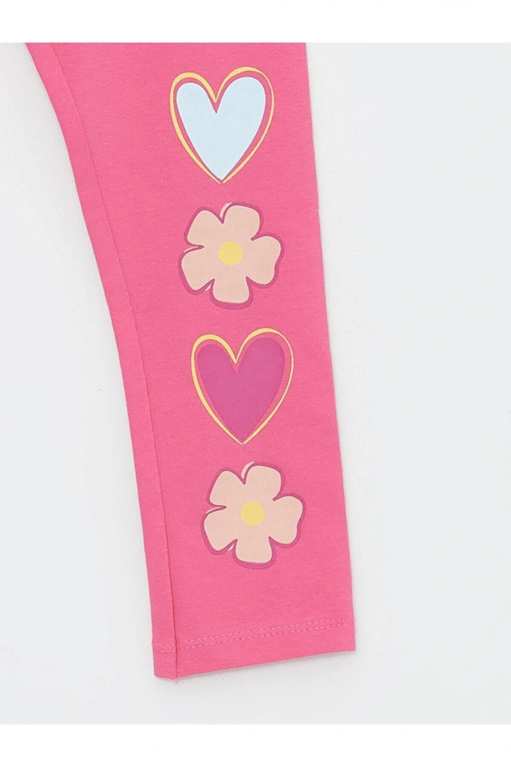 LCW baby Beli Lastikli Baskılı Kız Bebek Tayt