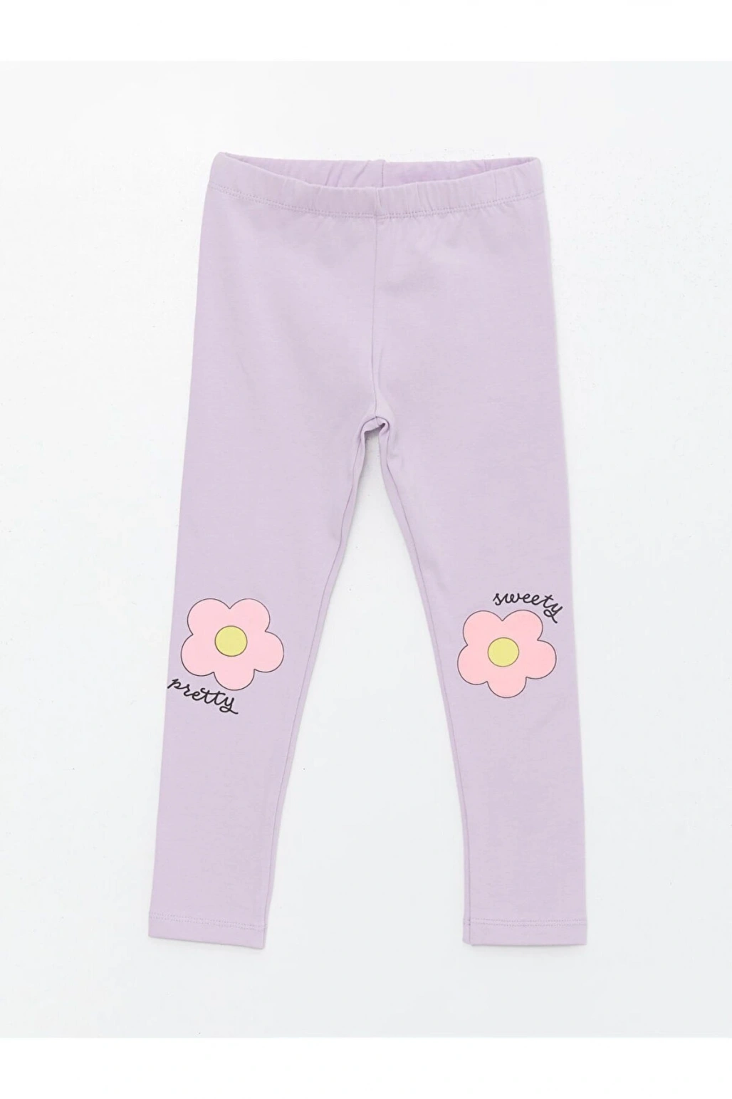 LCW baby Beli Lastikli Çiçekli Kız Bebek Tayt