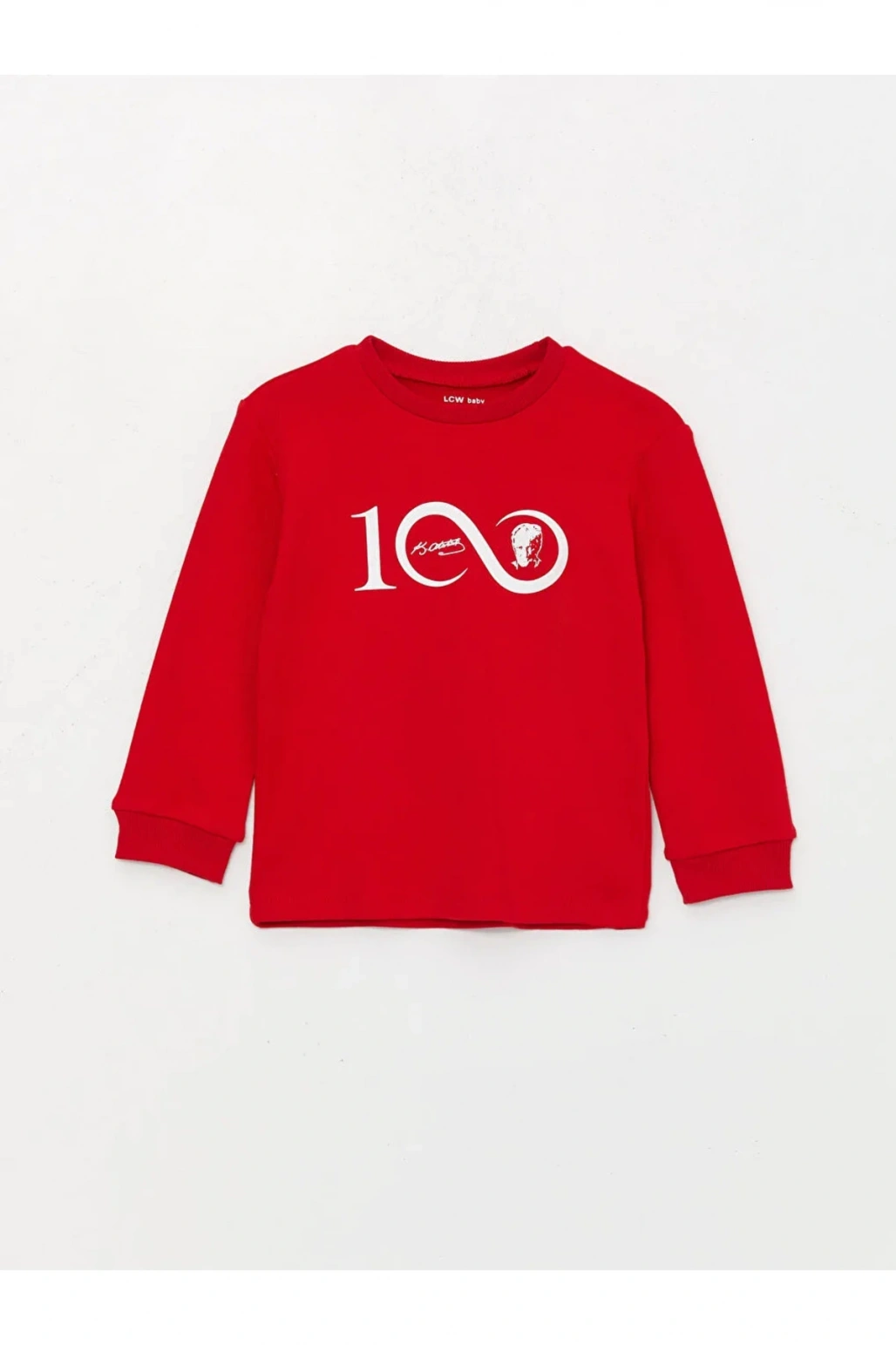 LCW baby Bisiklet Yaka Atatürk Baskılı Erkek Bebek Tişört