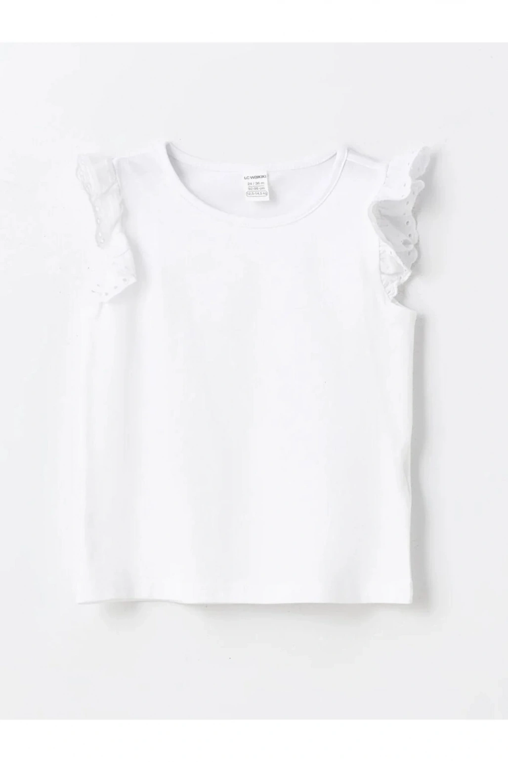 LCW baby Bisiklet Yaka Basic Kız Bebek Atlet