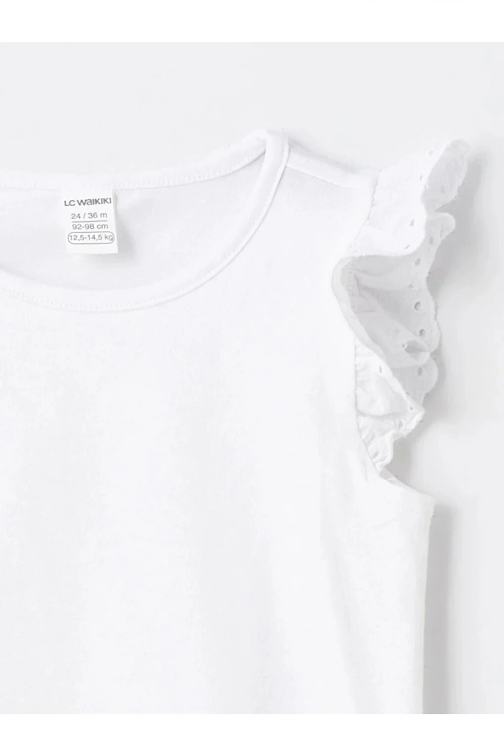 LCW baby Bisiklet Yaka Basic Kız Bebek Atlet