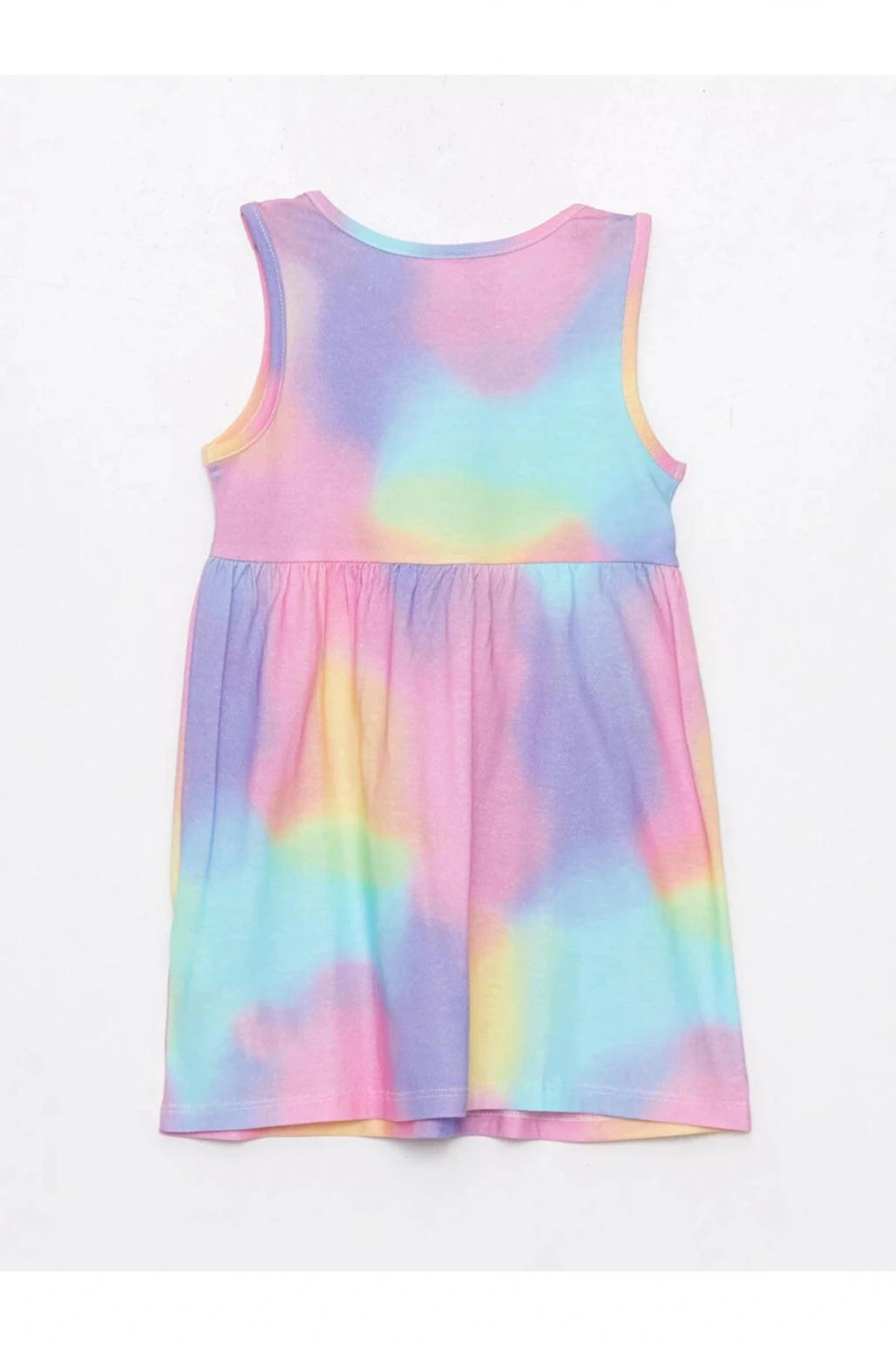 LCW baby Bisiklet Yaka Baskılı Kız Bebek Elbise 2li