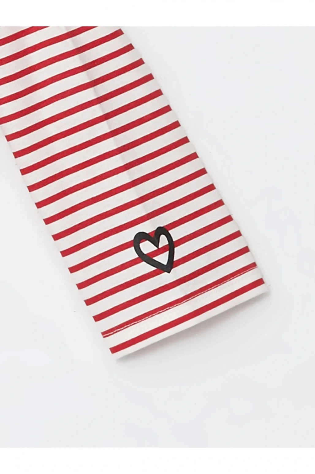 LCW baby Bisiklet Yaka Çizgili Kız Bebek Tişört