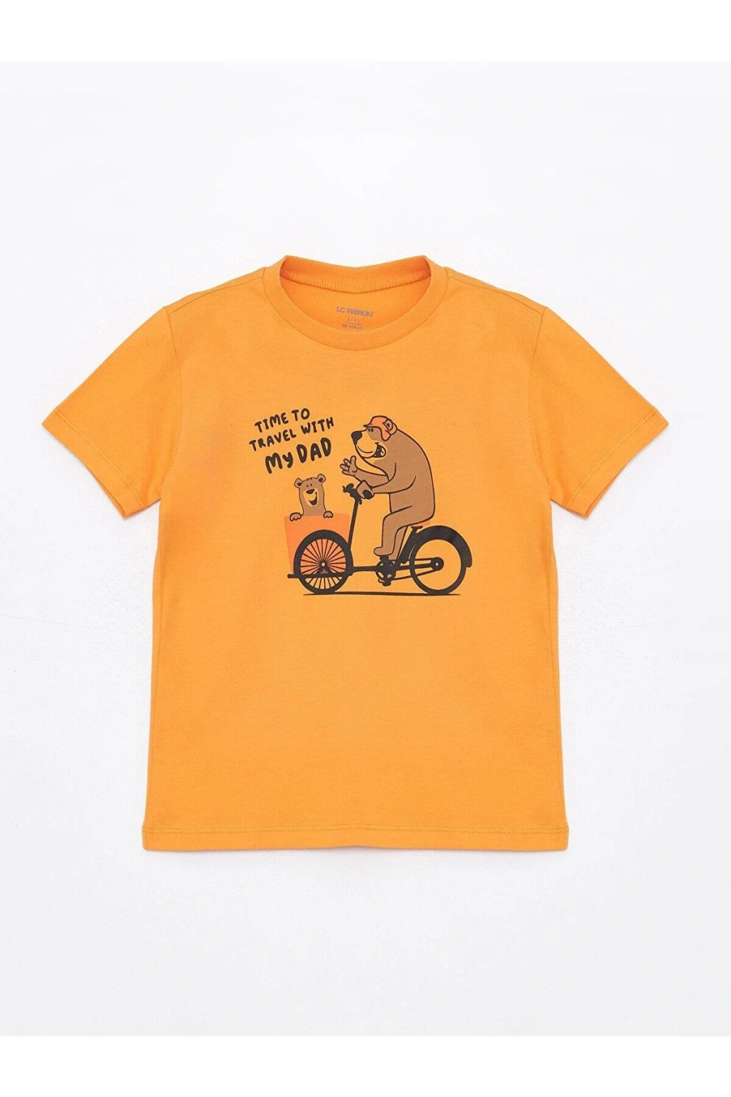 LCW baby Bisiklet Yaka Kısa Kollu Erkek Bebek Tişört