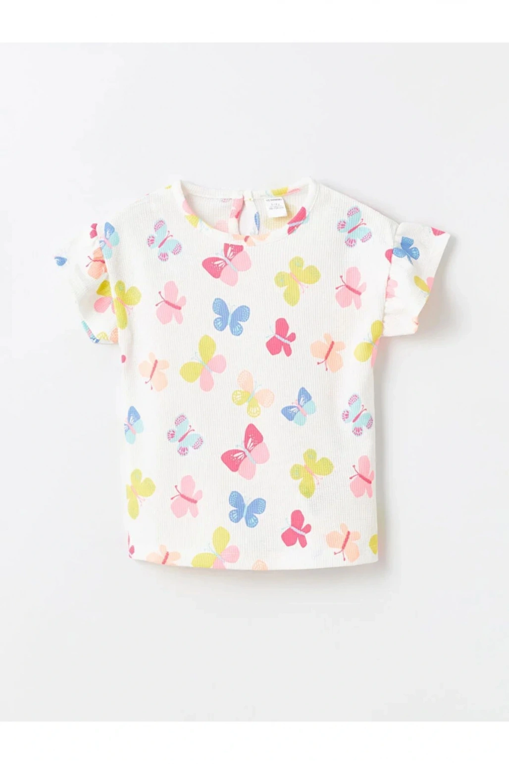 LCW baby Bisiklet Yaka Kısa Kollu Kız Bebek Bluz ve Şort 2li Takım (S4)