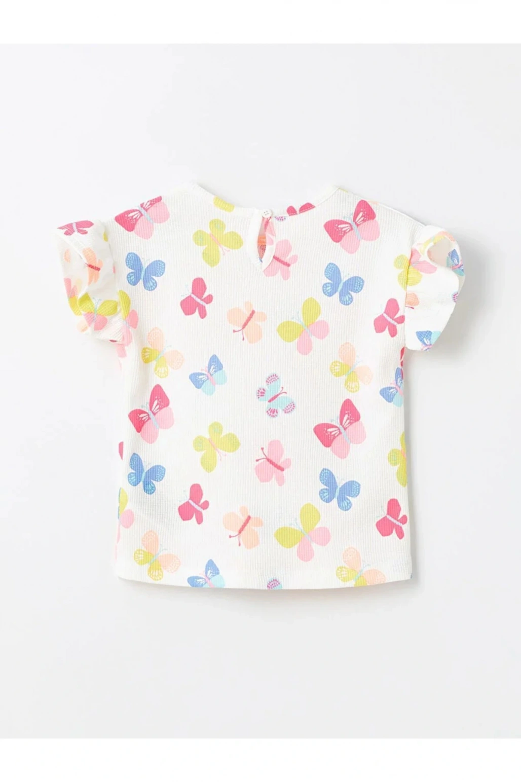 LCW baby Bisiklet Yaka Kısa Kollu Kız Bebek Bluz ve Şort 2li Takım (S4)