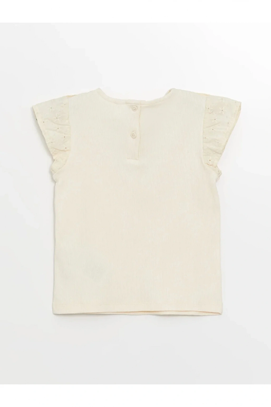 LCW baby Bisiklet Yaka Kısa Kollu Kız Bebek Tişört lcw