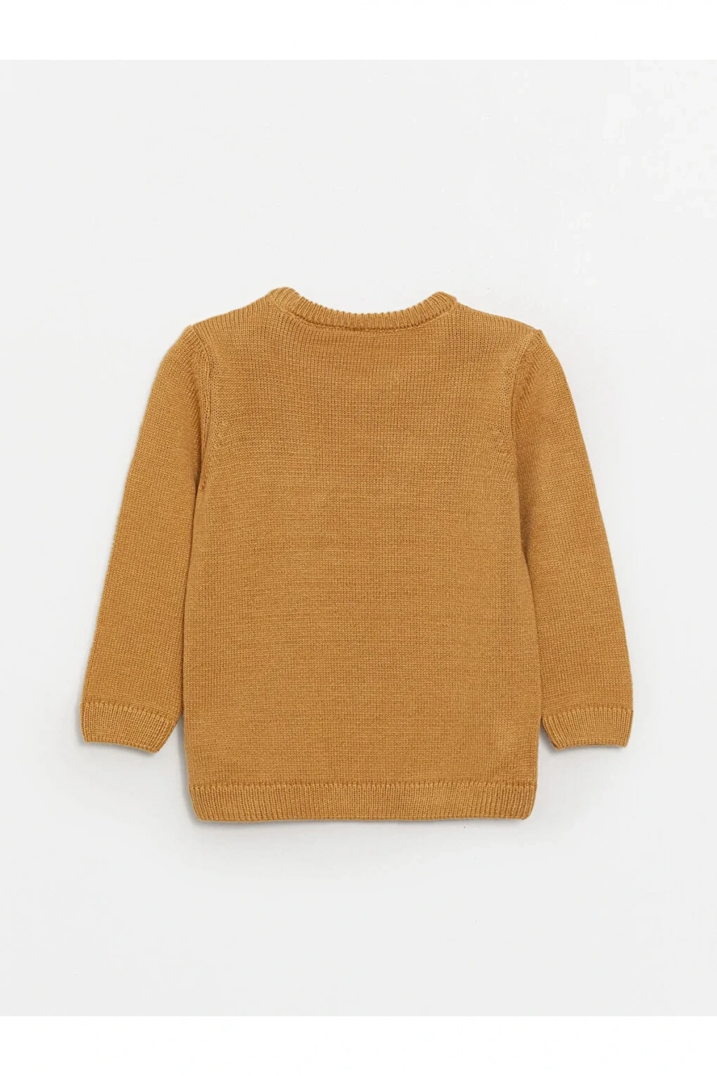 LCW baby Bisiklet Yaka Uzun Kollu Desenli Erkek Bebek Triko Kazak