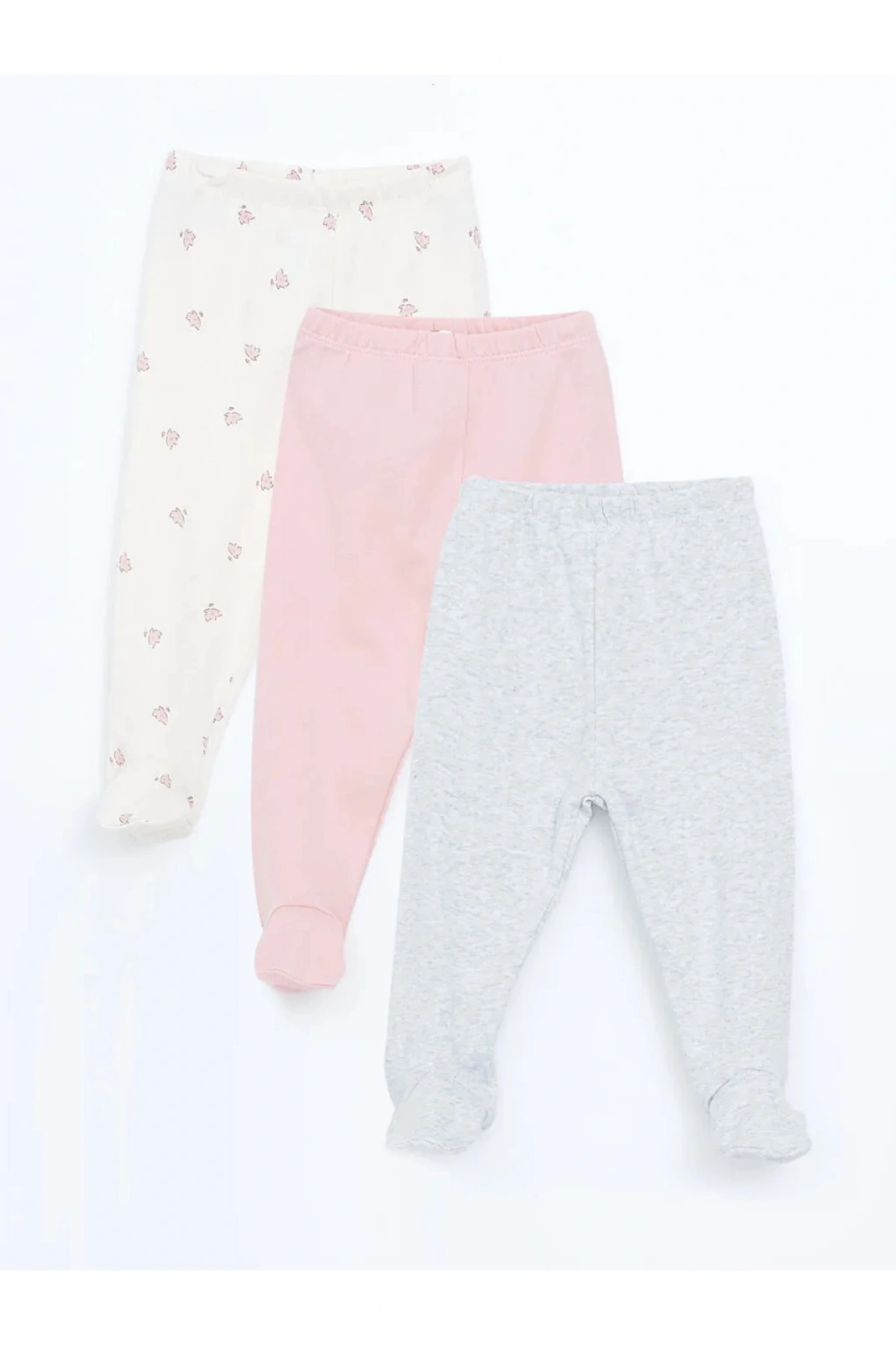 Lcw Baby Ekru Baskılı Beli Lastikli Kız Bebek Pantolon 3lü Daymark